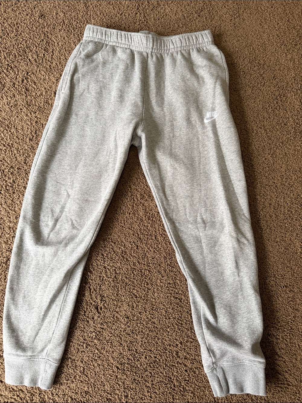 Nike Light Gray Sweatpants with White Logo